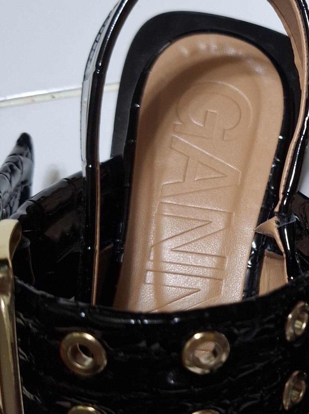 GANNI Feminine Buckle Ballerina Flats Size (38) - Picture 7 of 8